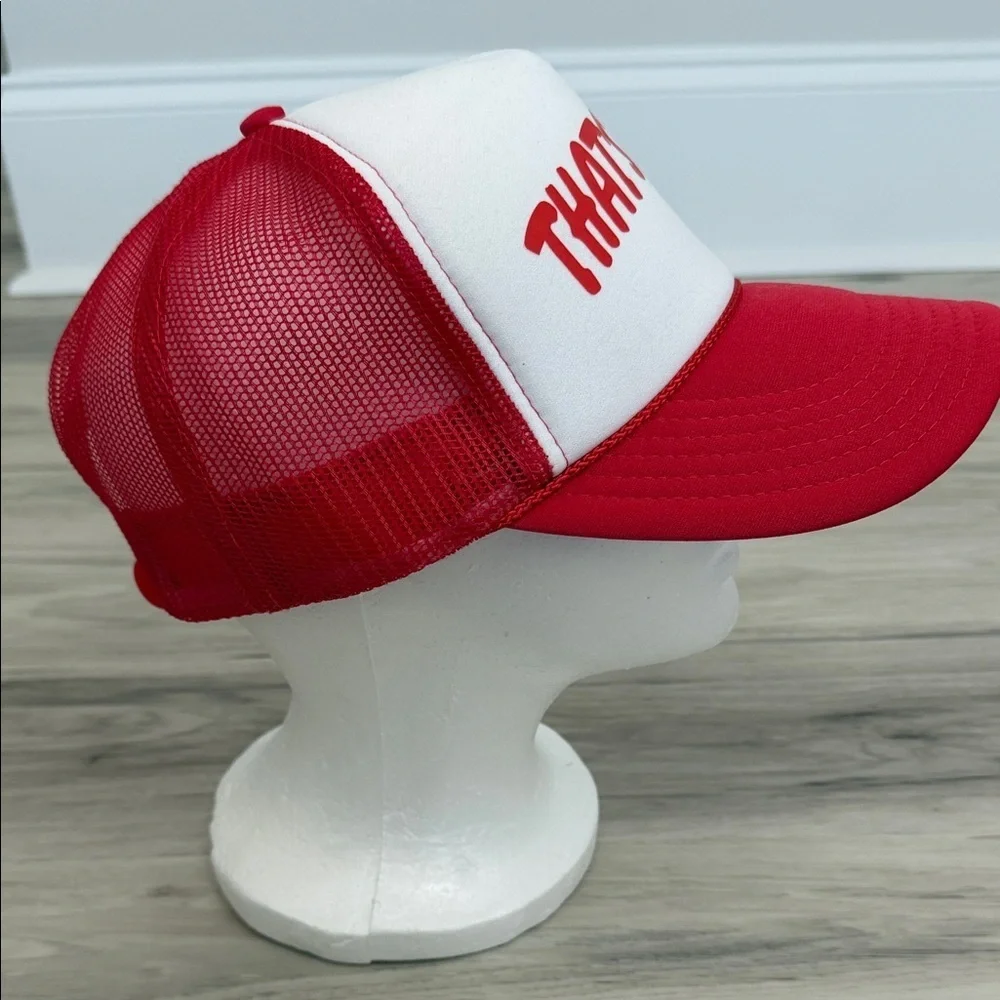 THAT’S HOTT Red and White Trucker Hat NWOT O/S